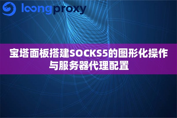 宝塔面板搭建SOCKS5的图形化操作与服务器代理配置 宝塔面板搭建SOCKS5的图形化操作与服务器代理配置