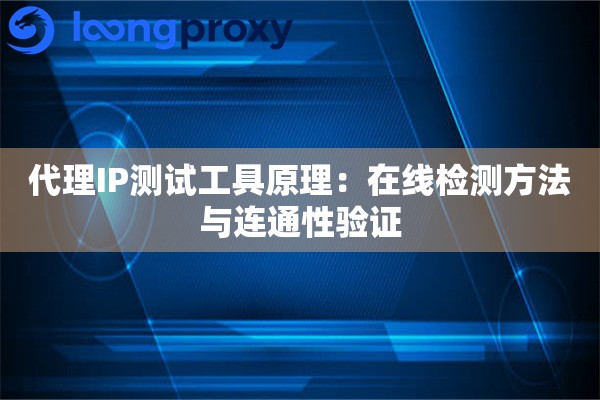 代理IP测试工具原理:在线检测方法与连通性验证 代理IP测试工具原理:在线检测方法与连通性验证