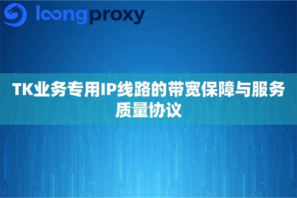 TK业务专用IP线路的带宽保障与服务质量协议 TK业务专用IP线路的带宽保障与服务质量协议