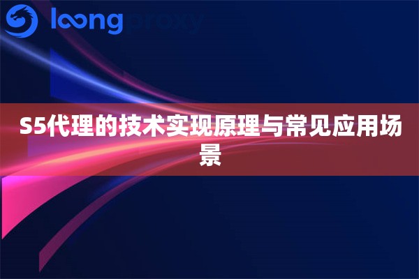 S5代理的技术实现原理与常见应用场景