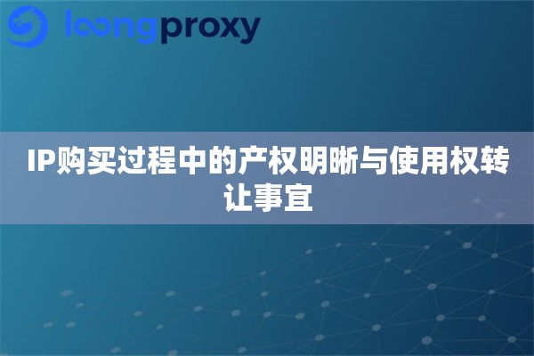 IP购买过程中的产权明晰与使用权转让事宜
