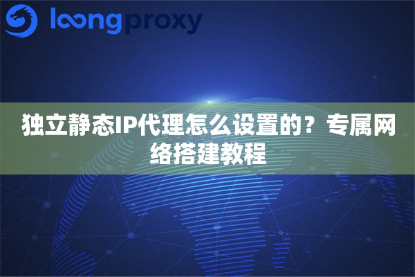 独立静态IP代理怎么设置的？专属网络搭建教程