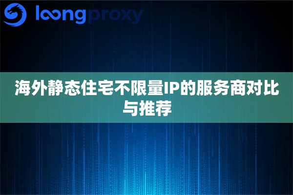 海外静态住宅不限量IP的服务商对比与推荐