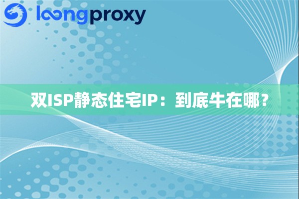 双ISP静态住宅IP：到底牛在哪？