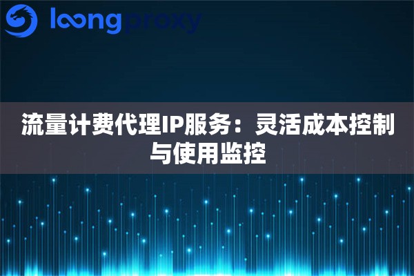 流量计费代理IP服务:灵活成本控制与使用监控 流量计费代理IP服务:灵活成本控制与使用监控