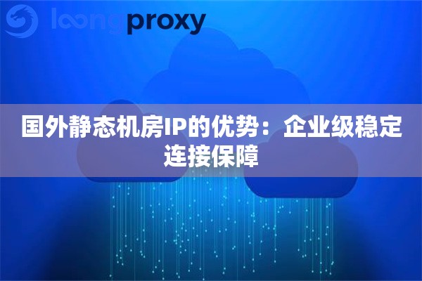 国外静态机房IP的优势：企业级稳定连接保障