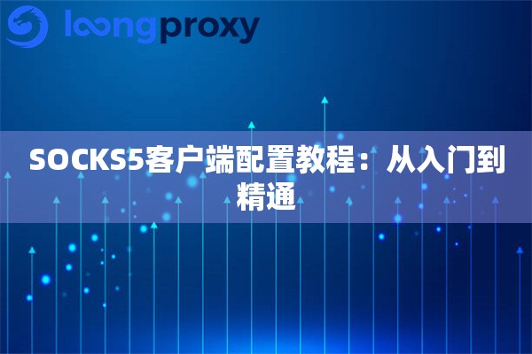 SOCKS5客户端配置教程：从入门到精通