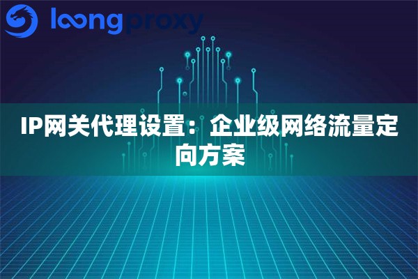 IP网关代理设置:企业级网络流量定向方案 IP网关代理设置:企业级网络流量定向方案